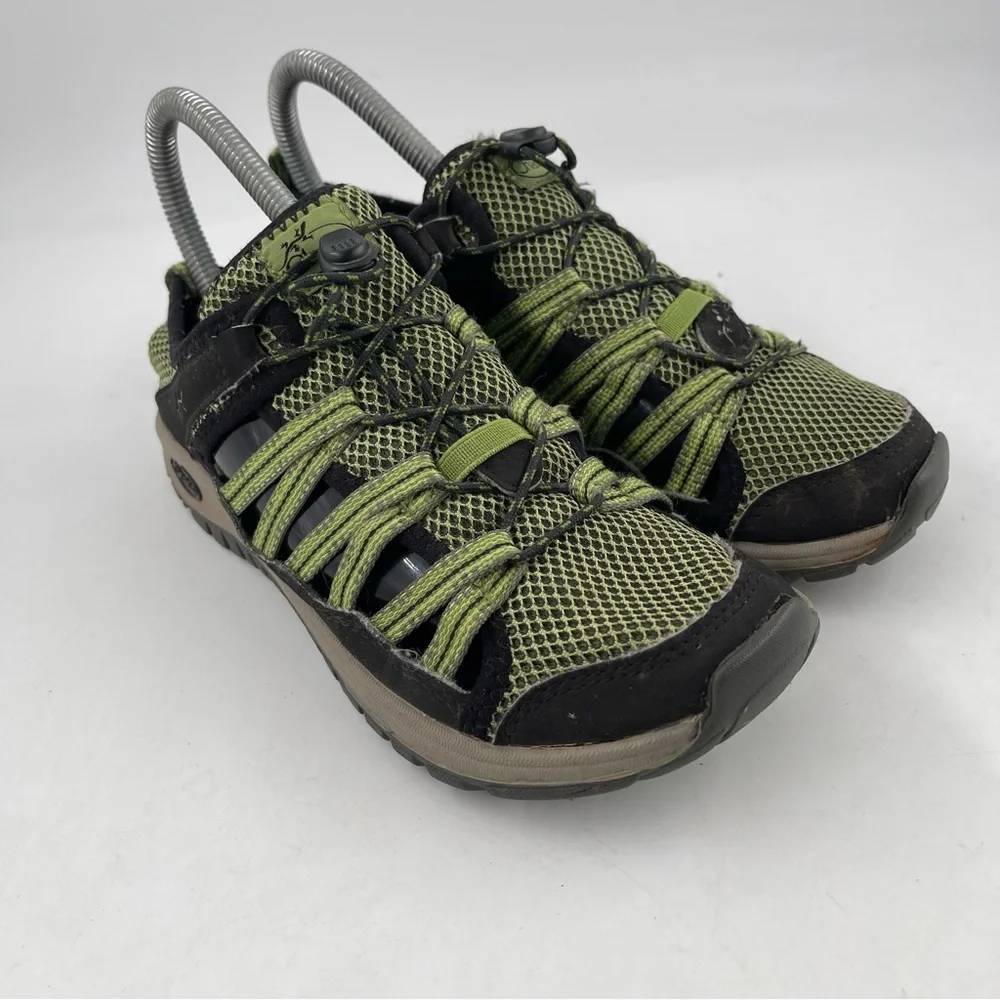 Chaco Unisex Kid’s Outcross 2 Green Black Hiking Water Shoes - Size 4 Youth